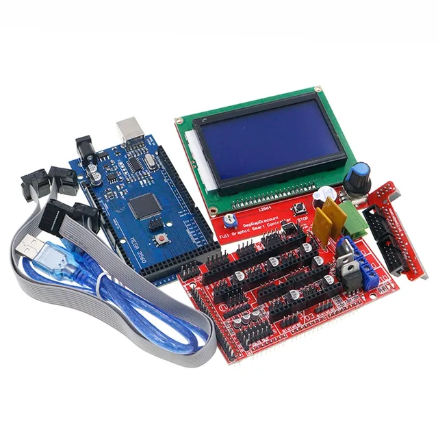 3D Printer Kit DIY Controller Development Board MEGA2560 R3 +12864 Liquid Crystal Display RAMPS1.4