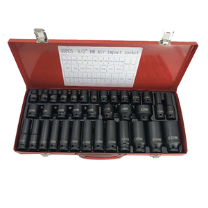 Factory Price 35pcs air impact Socket wrench set 1/2'' Componentes de enchufe 12.5mm mechanic tool kit impact socket set