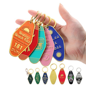 Cá nhân hoá vòng chìa khóa vàng cổ điển motel Logo Keychain tùy chỉnh Keychain kim loại kẽm hợp kim số phòng khách sạn Keychain thẻ chìa khóa - Product Image 2