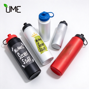 Lightweight Aluminium Sports <b>Drinking</b> Bottle Custom Printed Logo Leak Proof Screw Cap Water Bottle For Outdoor Business Gift - Product Image 1
