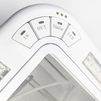 Fabrika Çıkışlı Tekne Kabin Tavan Havalandırma Fanı 408x408x178mm Genel Boyut ASA Beyaz Gövde Kombine Havalandırma LED Işık Zamanlayıcılı