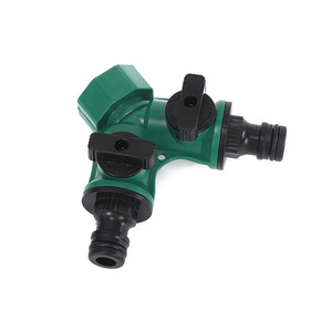 Connecteur d'eau en plastique en forme de Y 16 mm, vanne à double voie pour robinet de jardin avec connexion flexible en caoutchouc - Product Image 3