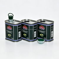 Boîte en fer blanc carrée personnalisée 100/250/500 ml pour huile d'olive, emballage scellé de qualité alimentaire pour huile de truffe, citron, noix, avocat, piment, tournesol