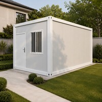 Maison conteneur préfabriquée durable de 20 pieds, maison conteneur pliable portable pour bureau ou dortoir