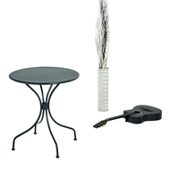 Ensemble de café pliable exquis 3 pièces ensemble de chaises d'extérieur et de table ensemble de meubles de patio de jardin
