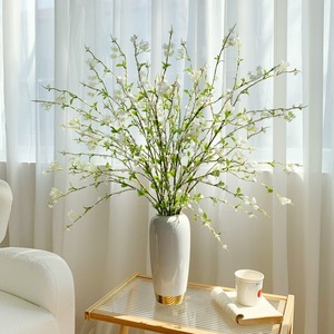 Fleurs artificielles en soie Muyu Chronicles, type saule enneigé, pour vase, non toxiques, décoration de salon - Product Image 3