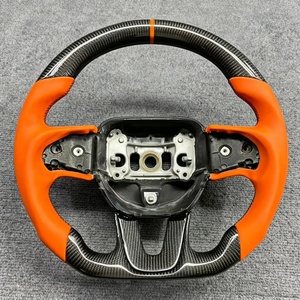 Volant de voiture en gros, volant sport noir de haute qualité en fibre de carbone adapté pour Dodge <span class=keywords><strong>Challenger</strong></span> SRT 2015 2016 2017 <span class=keywords><strong>2018</strong></span> - Product Image 3