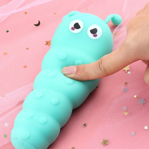ของเล่นบีบรูปหนอนน่ารักนุ่มยืดหยุ่น ทำจาก TPR ช่วยคลายเครียด - Product Image 6