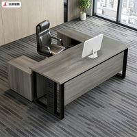 Bureau de direction modulaire en bois en forme de L JIUSHUN, moderne et durable, pour salle de direction