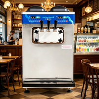 Machine à yaourt glacé professionnel à 3 saveurs, modèle de comptoir pour glacier
