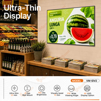 Pantalla de Menú Interior 4K UHD Ultrafina de 23 mm con Señalización Digital Android y Software CMS Basado en la Nube Gratuito