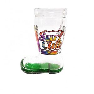 Vasos de chupito de cristal personalizados con calcomanía de palmera y lagarto, vasos de chupito con diseño de bota de vaquero - Product Image 1