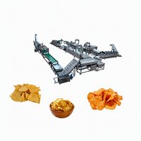 Ligne complète de transformation de snacks de pommes de terre fraîches pour les usines agroalimentaires d'exportation avec lavage, découpe, friture, refroidissement et emballage automatiques