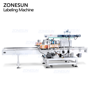 ZONESUN ZS-TB300R автоматическая наклейка двухсторонняя машинная масляная канистра квадратная корзина для моющих средств плоская бутылка этикетировочная машина - Product Image 6