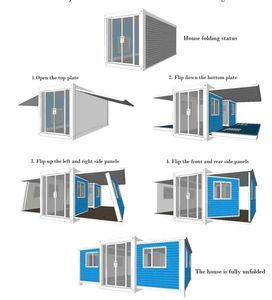 Wadah lipat 20 kaki & 40 kaki kualitas tinggi rumah kontainer rumah portabel <span class=keywords><strong>2</strong></span>/<span class=keywords><strong>3</strong></span>/4 kamar tidur kontainer hidup kabin prefabrikasi - Product Image 5