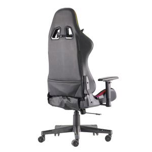 <span class=keywords><strong>Silla</strong></span> Ergonómica Giratoria para Juegos, <span class=keywords><strong>Silla</strong></span> con <span class=keywords><strong>Luces</strong></span> LED RGB, Diseño Especial con Espalda Reclinable de Cuero PU Combinado para Jugadores, Novedad - Product Image 3