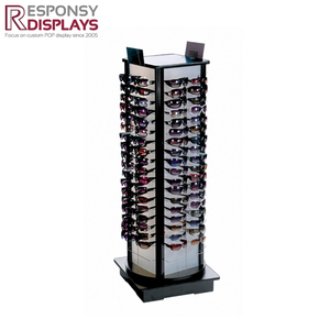 Hiện đại tầng thường Vụ Gỗ kim loại khóa Rod Kính mát đứng hiển thị với 4 kệ pre-lắp ráp - Product Image 5