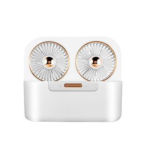 Ventilateur de table portable à brumisation d'eau, double moteur, rafraîchisseur d'air, ventilateur de table rétro - Product Image 4
