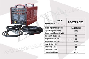 Machine à souder TIG à impulsions AC/DC professionnelle 250 ampères pour l'acier inoxydable et l'aluminium - Prix direct usine - Product Image 5