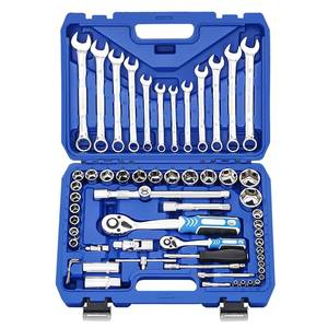 Kit d'outils de réparation automobile professionnel de 61 pièces en acier au chrome-vanadium de Steeltreks, comprenant des clés à douilles - Product Image 5