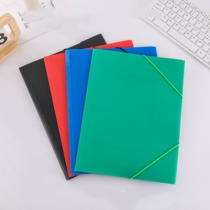 Các tốt nhất tài liệu thư mục A4 mờ màu xanh mạnh mẽ nhựa có thể giặt bền Organiser thư mục với bên trong cánh tà và ban nhạc đàn hồi - Product Image 3