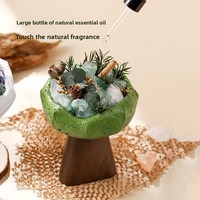 Diffuseur de pierres de cristal naturelles à combustion longue durée, sans flamme, pour aromathérapie, ornement parfumé, coffret cadeau pour la maison