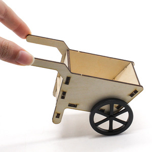 Modèle de brouette en bois, kit scientifique à monter soi-même, jouet éducatif pour enfants de 4 à 6 ans - Product Image 3