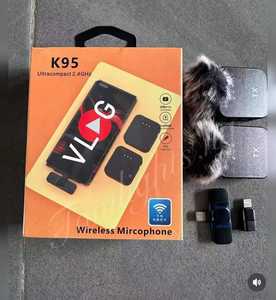 Micrófono Inalámbrico K95 K352 K205, Micrófono de Solapa con Clip, Tarjeta de Sonido con Reverberación, <span class=keywords><strong>Cambio</strong></span> de Voz, Monitoreo en Tiempo <span class=keywords><strong>Real</strong></span> - Product Image 4