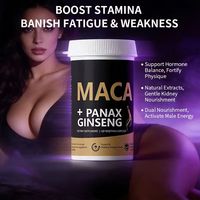 Capsules de Maca Plus Bio, Maca Ginseng, Maca Noire, Booster d'Énergie et de Vigueur, Complément Herbal pour Adultes, 120 gélules