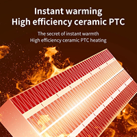 Chauffage Électrique Infrarouge PTC 500 W, Chauffe-Bain Rapide pour Bébé avec Protection Anti-Surchauffe, Prise US/UK/EU/AU