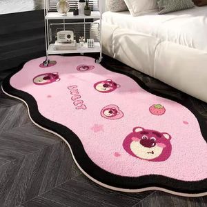 <span class=keywords><strong>Tapis</strong></span> de jeu pour enfants personnalisable avec motif ours mignon et fraises, idéal pour <span class=keywords><strong>chambre</strong></span>, salon, chevet ou canapé - Product Image 1
