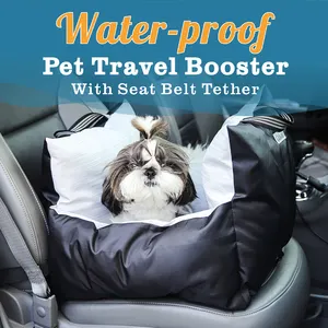 Waterproof Nonslip Pet Car Seat Protector Dog Seat Cover Pet Travel Booster With Seat Belt Tether