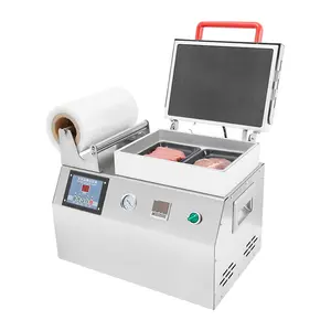 hot sale Automatic thermoforming continuous stretch film vacuum packaging machine skin vacuum packing machine