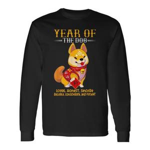 Camiseta de manga larga del zodiaco del año del perro Feliz año nuevo lunar - Product Image 1