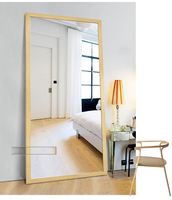Miroir sur pied moderne et élégant en argent, sur mesure, pour salle de bain, hôtels, utilisation murale, 2025