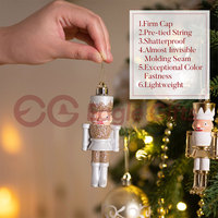 EAGLEGIFTS Décorations de Noël professionnelles en plastique, motifs spéciaux soldat, étoile, flocon de neige, goutte de glace, pour sapin de Noël et décoration festive de la maison