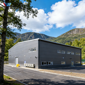 Atelier industriel à structure en acier à portée libre de grande envergure, usine de fabrication, résistant aux séismes, norme Eurocode - Product Image 1