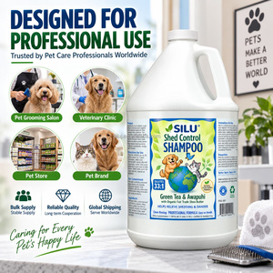 แชมพูสัตว์เลี้ยงสูตรเข้มข้น SILU Professional Shed Control ขนาด 1 แกลลอน สำหรับสุนัขและแมว กลิ่นชาเขียวและอะวาปูฮี รับผลิตแบบ OEM แบรนด์ส่วนตัว - Product Image 5