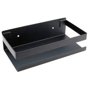 Organisateur de rangement de salle de bain adhésif sans perçage, panier suspendu en métal inoxydable avec crochet pour douche - Product Image 1
