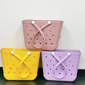 Phong Cách Thời Trang Mới Tại Chỗ Tự Làm Bán Buôn Nhiều Màu Năm Mới Túi Quà Tặng Cô Gái Túi Xách EVA Silicon Bé Tote Túi Xách Bãi Biển Bogy Túi - Product Image 4