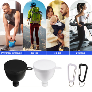 Alta calidad 50ml 100ml 150ml Protein Powder Holder Contenedor Embudo de proteína para botellas de agua de coctelera - Product Image 5