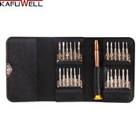 KAFUWELL PS2991 – Kit de 25 tournevis de précision pour réparation mobile avec embouts en acier au chrome-vanadium, étui souple, garantie 1 an, en stock