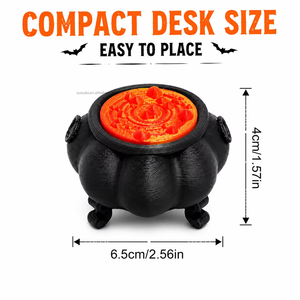 Cadeaux fantaisie personnalisables Halloween : Bouilloire <span class=keywords><strong>de</strong></span> <span class=keywords><strong>sorcière</strong></span> imprimée en 3D, jouet anti-stress clicker en PLA, ornement <span class=keywords><strong>de</strong></span> bureau d'art moderne - Product Image 3