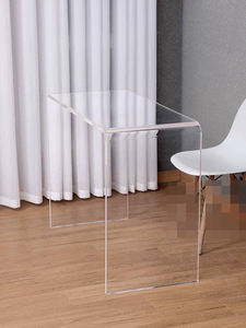 Bureau de travail en acrylique transparent, bureau d'étude moderne, table à maquillage créative suspendue, table de maquillage, bureau d'<span class=keywords><strong>ordinateur</strong></span>. Personnalisable. - Product Image 3