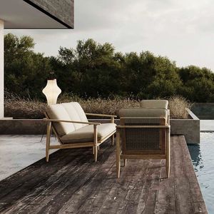 Ensemble modulaire de salon de jardin en teck massif, finition naturelle vieillie, sur mesure, pour hôtel et villa, Foshan - Product Image 5