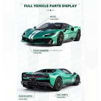 Kit carrosserie en fibre de carbone sèche pour FERRARI 296 GTS GTB, mise à niveau vers Speciale 2022+, pare-chocs, capot moteur, pièces automobiles, kit carrosserie