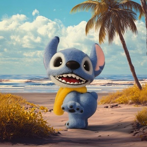MINISO Lilo & Stitch Caja Sorpresa Furry Adventure Adornos Flocados de Peluche Largo Stitch Serie <span class=keywords><strong>Interestelar</strong></span> Decoración de Escritorio Regalos - Product Image 5