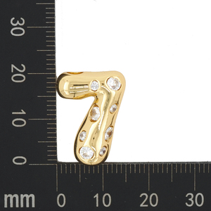Bijoux en laiton antique, Design personnalisé, Micro pavé, cubiques en zircone, porte-bonheur, pendentif avec numéro, collier pour femmes, filles, meilleur ami - Product Image 5