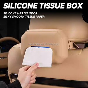 Boîte de rangement en silicone pour mouchoirs de siège arrière de voiture, support de mouchoirs pour appuie-tête, pour accessoires BYD Leopard 8 2025 – Vente chaude - Product Image 2