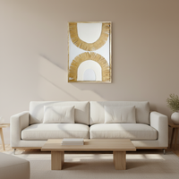 Murale murale rectangulaire en MDF de style Art déco moderne personnalisée, décoration d'intérieur, à vendre